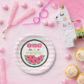 メロンのスイカのベビーガール1歳の誕生日 ペーパープレート (パーティー)