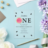 メロンのスイカの夏誕生日に1つ アクリル招待状 (インサイチュ (ウェディング))