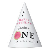 メロンのスイカの夏誕生日に1つ パーティーハット (正面)