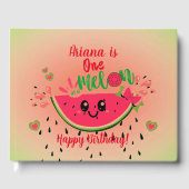 メロンのスイカの女の子の夏の誕生日 ゲストブック (正面)