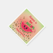 メロンのスイカの女の子の最初の誕生日 スタンダードカクテルナプキン (角)