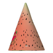 メロンのスイカの女の子の最初の誕生日 パーティーハット (右)