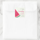 メロンのスイカの最初の誕生日に1つ スクエアシール (バッグ)