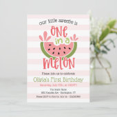 メロンのスイカの最初の誕生日に1つ 招待状 (スタンド正面)