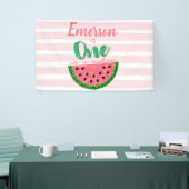 メロンのスイカの最初の誕生日のバナー 横断幕 (トレードショー)