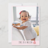 メロンのスイカの最初の誕生日パーティーで1人 招待状 (裏面)