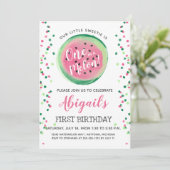 メロンのスイカの最初の誕生日パーティーで1人 招待状 (スタンド正面)