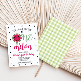 メロンのスイカの最初の誕生日 招待状