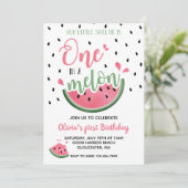 メロンのスイカの最初の誕生日 招待状 (スタンド正面)