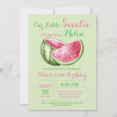 メロンのスイカの最初誕生日の招待の1つ 招待状 (正面)