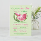 メロンのスイカの最初誕生日の招待の1つ 招待状 (スタンド正面)