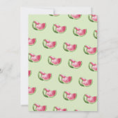 メロンのスイカの最初誕生日の招待の1つ 招待状 (裏面)