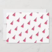 メロンのスイカの最初誕生日の招待の1つ 招待状 (裏面)