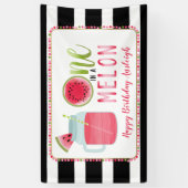 メロンのスイカの最初誕生日の1つ 横断幕 (縦)