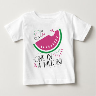 メロンのスイカのTシャツの1つ ベビーTシャツ
