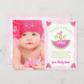 メロンのスイカサンキューカード 招待状 (正面/裏面)