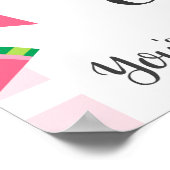 メロンのスイカハッピーバースデーカスタム ポスター (角)