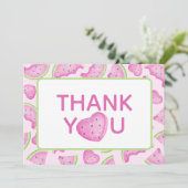 メロンのスイカハートサンキューカードに1つ 招待状 (スタンド正面)