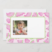 メロンのスイカハートサンキューカードに1つ 招待状 (裏面)