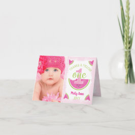 メロンのスイカ写真サンキューカード カード