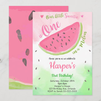 メロンのスイカ招待状で少し甘いもの 招待状