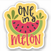 メロンのスイカ畑に1つ シール (正面)