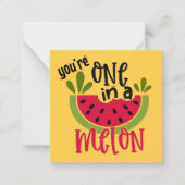 メロンのスイカ畑に1つ ノートカード (正面)