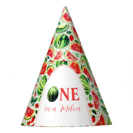 メロンのスイカ誕生日に1つ パーティーハット
