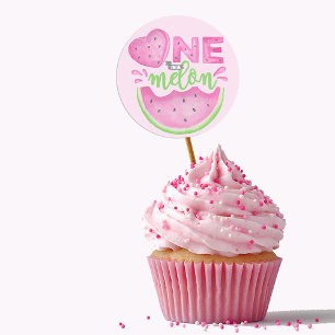 メロンのスイカ誕生日パーティーステッカーに1枚 ラウンドシール