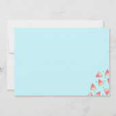 メロンのスイカ誕生日写真 招待状 (裏面)