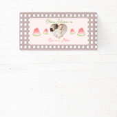 メロンのスイカ誕生日写真 横断幕 (インサイチュ)