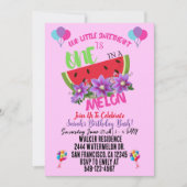 メロンのスイカ誕生日招待状 招待状 (正面)