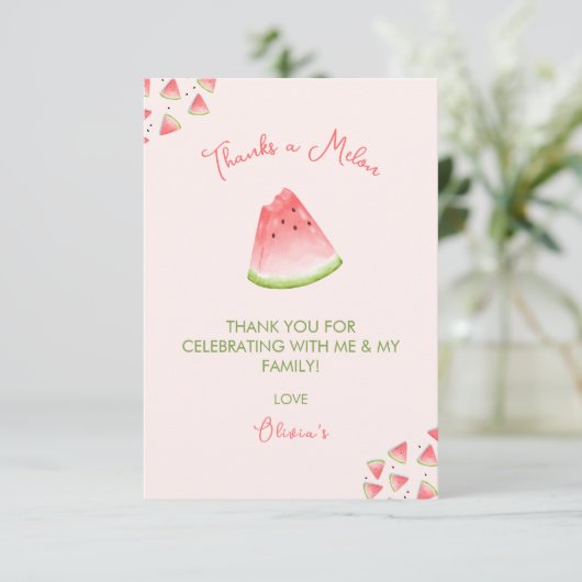 メロンのスイカ誕生日 サンキューカード (スタンド正面)