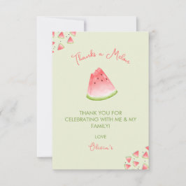 メロンのスイカ誕生日 サンキューカード