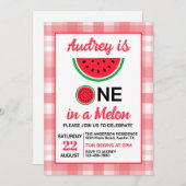メロンのスイカ誕生日 招待状 (正面/裏面)