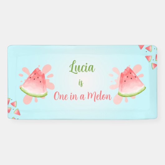 メロンのスイカ誕生日 横断幕 (横)