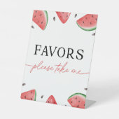 メロンのテーブルの中の1つの看板スイカの好意サイン 台座サイン (正面)