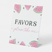 メロンのテーブルの中の1つの看板スイカの好意サイン 台座サイン (正面)