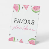 メロンのテーブルの中の1つの看板スイカの好意サイン 台座サイン (正面)