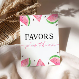 メロンのテーブルの中の1つの看板スイカの好意サイン 台座サイン