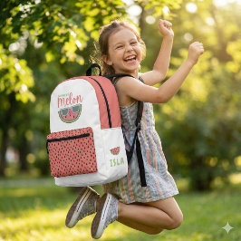 メロンのバックパックに入っている人 プリントバックパック