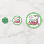 メロンのパーティー写真のかわいい コンフェッティ (正面)