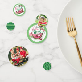 メロンのパーティー写真のかわいい コンフェッティ