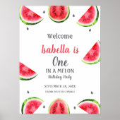 メロンのポスターの中のスイカのウェルカムサイン ポスター (正面)