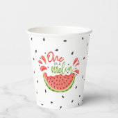 メロンの一つ最初の誕生日スイカ 紙コップ (裏面)