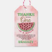 メロンの一つ1歳の誕生日ありがとう ギフトタグ (正面)