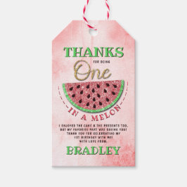 メロンの一つ1歳の誕生日ありがとう ギフトタグ