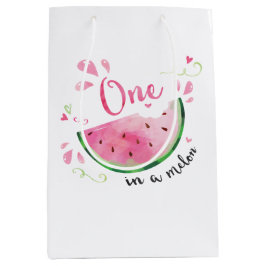 メロンの一つ1歳の誕生日パーティー ミディアムペーパーバッグ