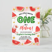 メロンの一歳の誕生日招待状 招待状 (スタンド正面)