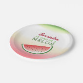 メロンの一歳の誕生日 ペーパープレート (アングル)